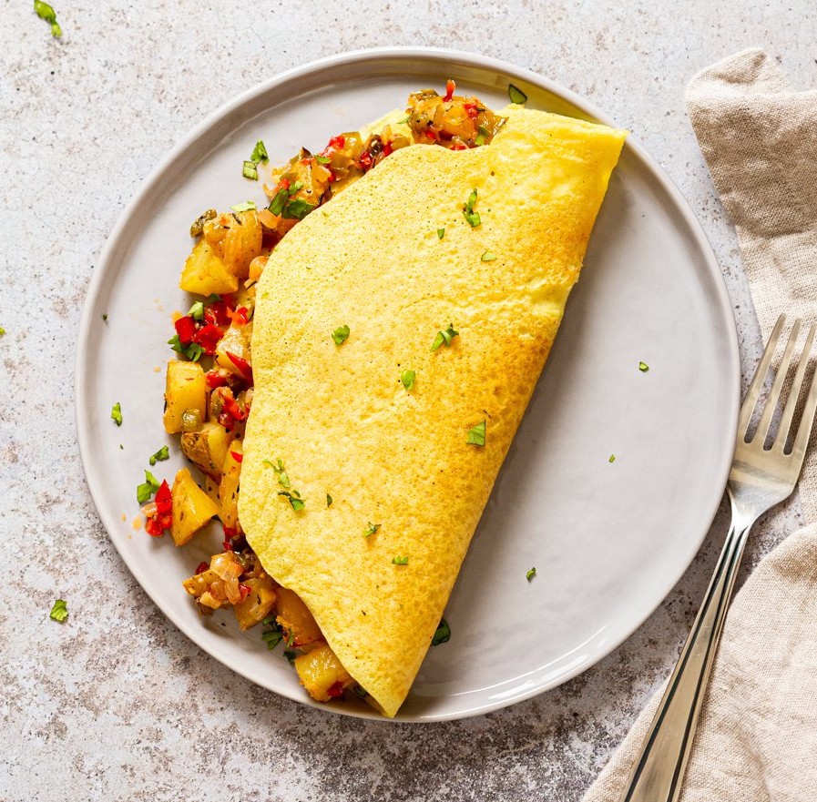 Veganiškas spindulinių mung pupuolių „omletas“